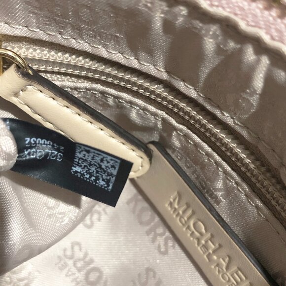 Michael Kors Monogram Mini Apricot Pink Shoulder Crossbody Bag - Picture 14 of 14